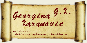 Georgina Karanović vizit kartica